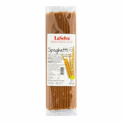 Špagety pšeničné celozrnné semolinové 500 g BIO LA SELVA.j